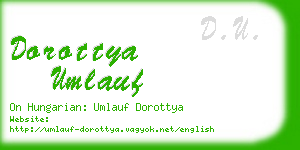 dorottya umlauf business card